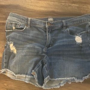 NY&Co dark denim shorts